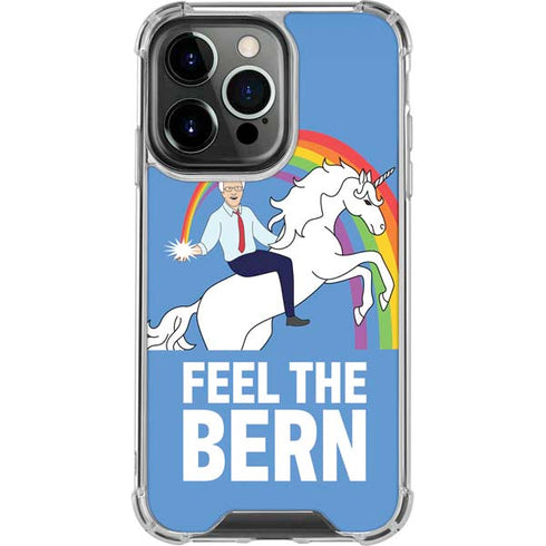 Feel The Bern Unicorn iPhone 15 Pro Clear Case
